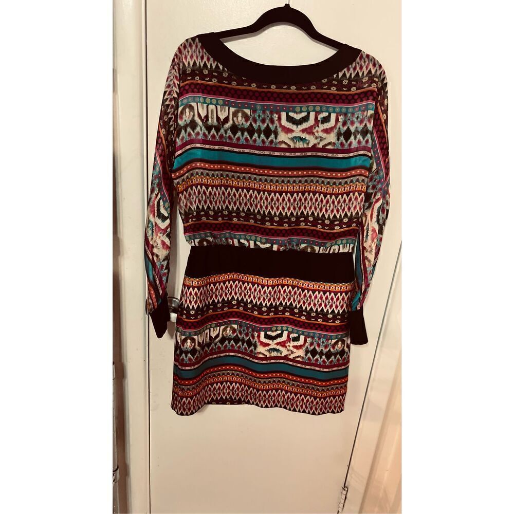 Phoebe Couture Multicolor Asymmetrical Dress SZ 6